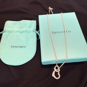 Tiffany & Co. Silver Open Heart Necklace
